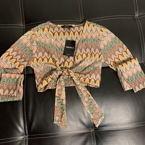 2 piece Multi-colored Flare Pant set (TOP)